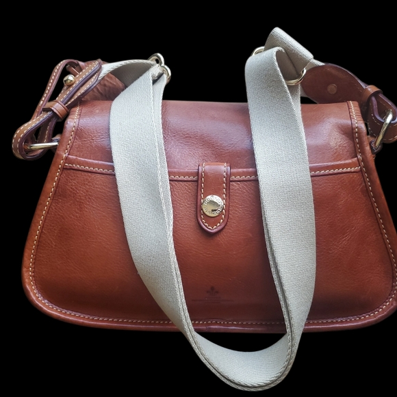 Dooney & Bourke Florentine Ellie Leather Crossbody Bag In Natural - Picture 3 of 16